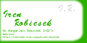 iren robicsek business card